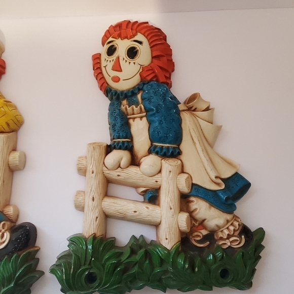 Raggedy Ann and Andy vintage 1977. Wall deco. By Bob Merrill. - Picture 3 of 10